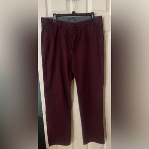 Maroon Dress Pants Classic Fit for Men Size 34x32